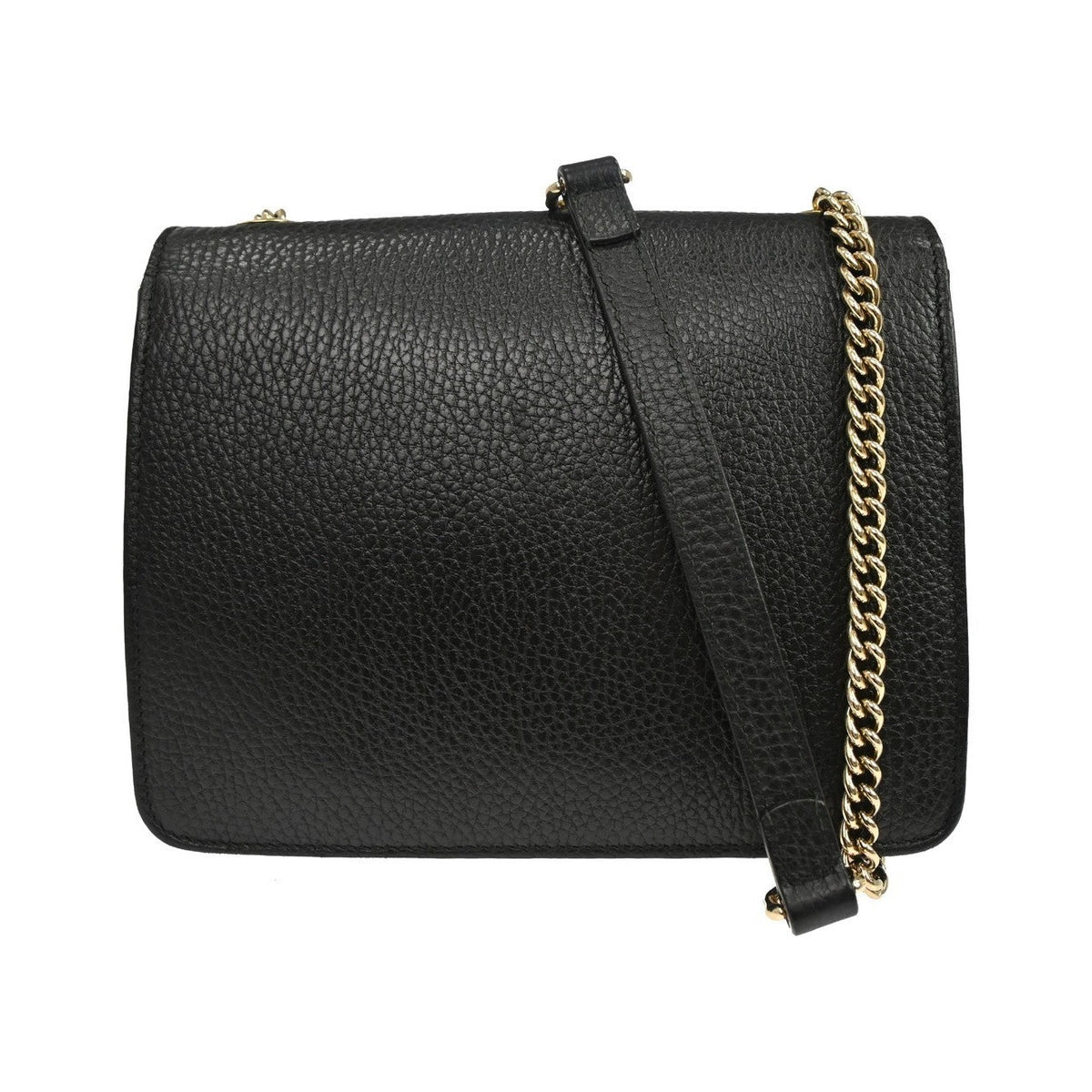 Gucci Interlocking Leather, Black, Leather, Shoulder Bag