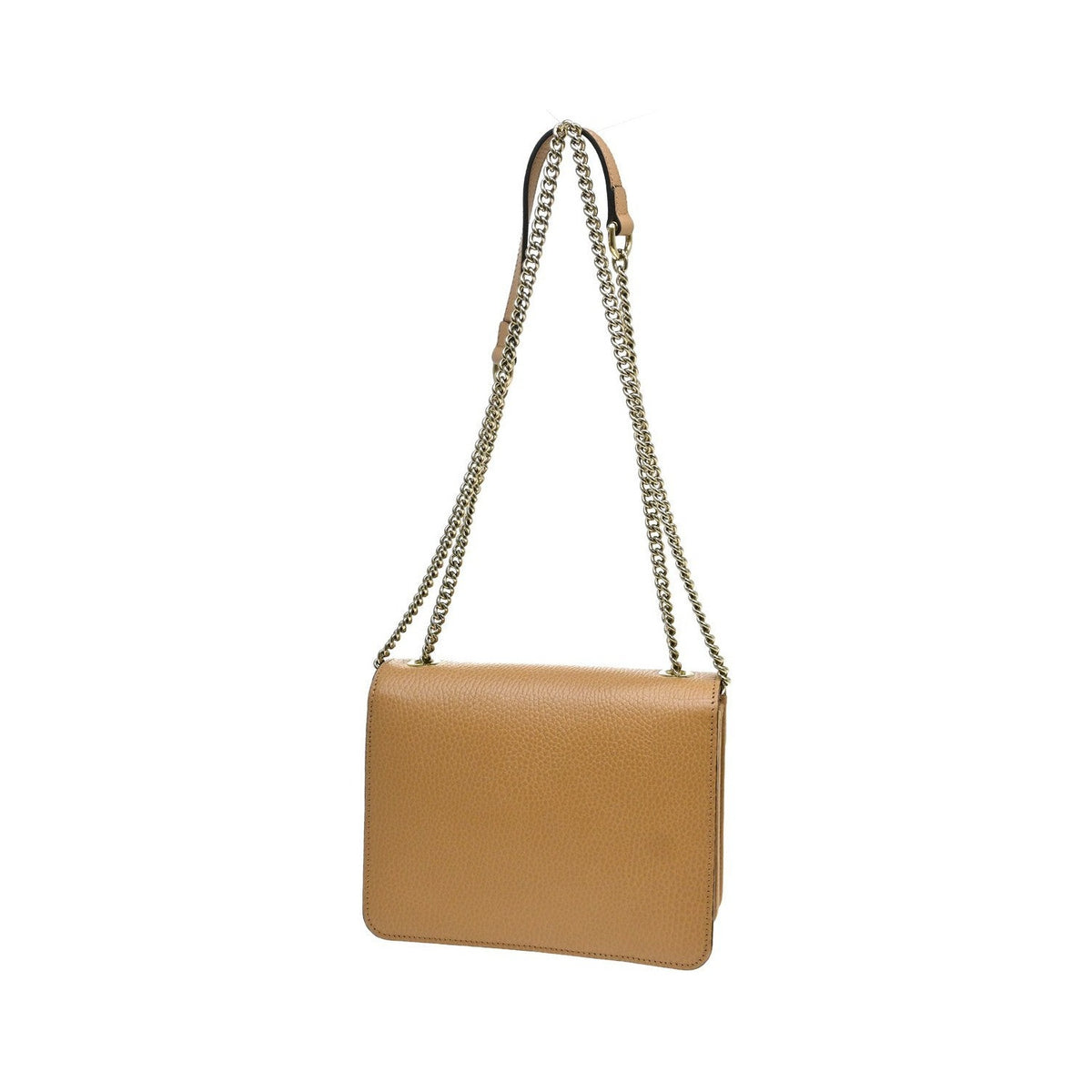 Gucci Interlocking Leather, Beige, Leather, Shoulder Bag