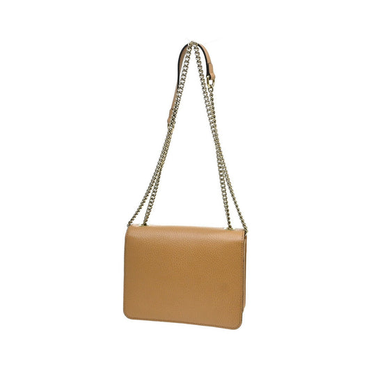 Gucci Interlocking Leather, Beige, Leather, Shoulder Bag