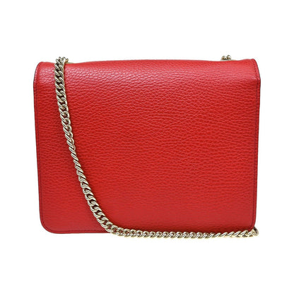 Gucci Interlocking Leather, Red, Leather, Shoulder Bag