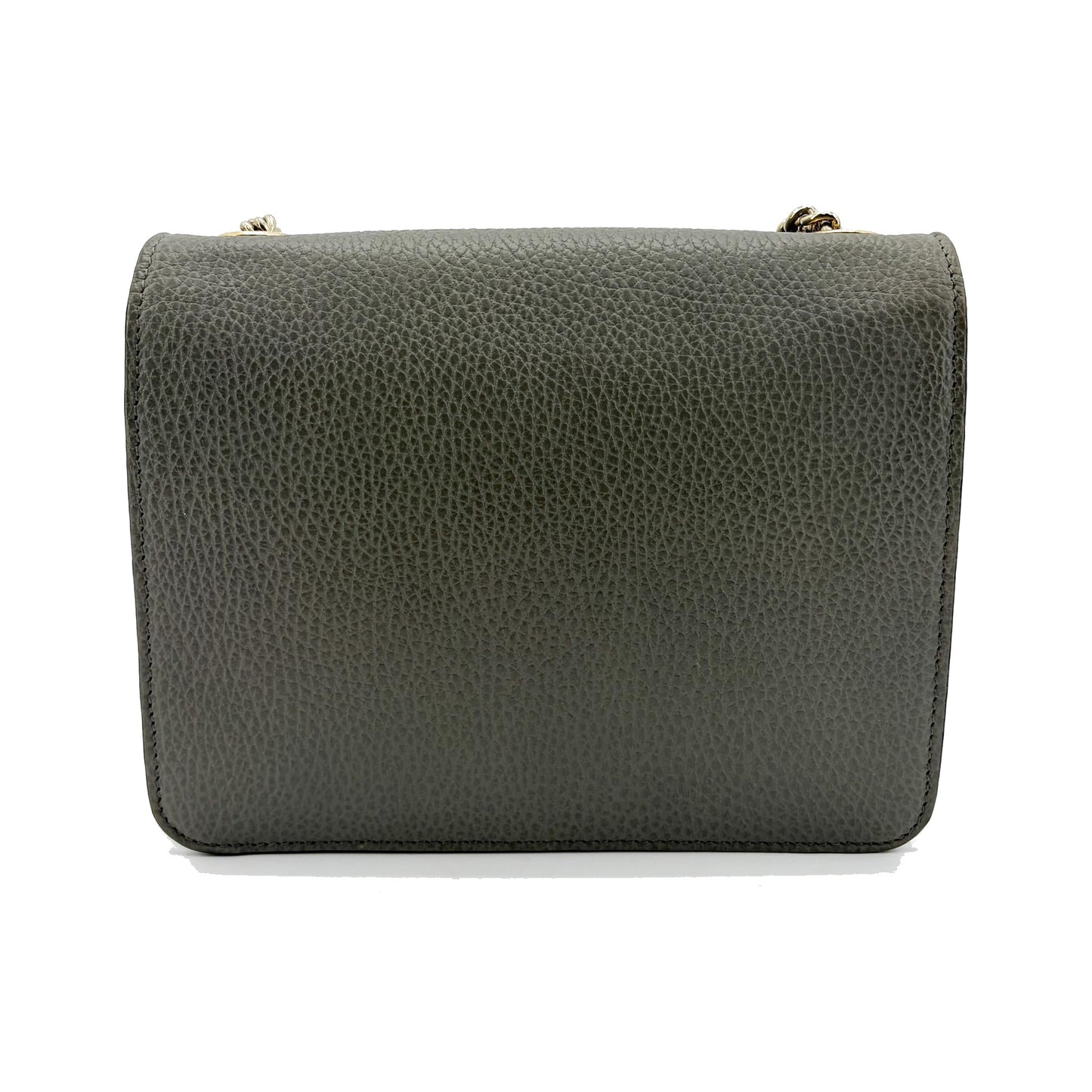 Gucci Interlocking Leather, Gold, Leather, Shoulder Bag