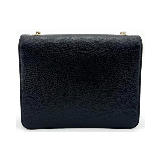 Gucci Interlocking Leather, Black, Leather, Shoulder Bag