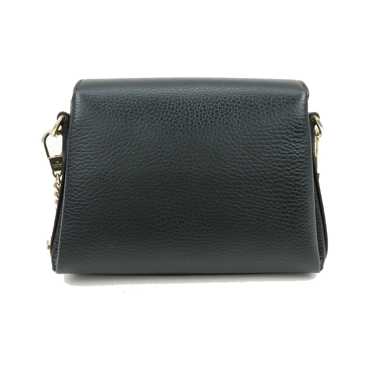 Gucci Interlocking Leather, Black, Leather, Shoulder Bag