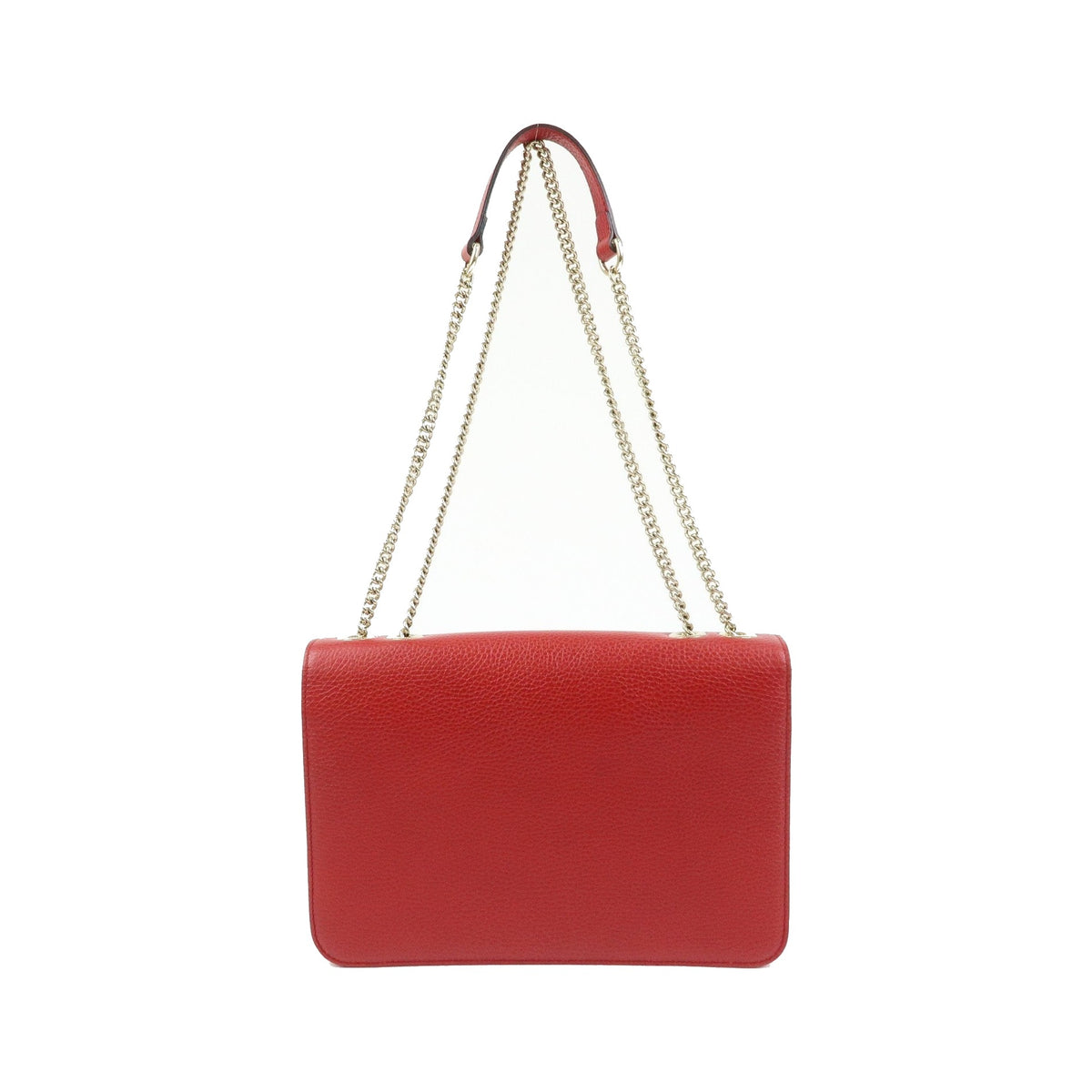 Gucci Interlocking Leather, Red, Leather, Shoulder Bag