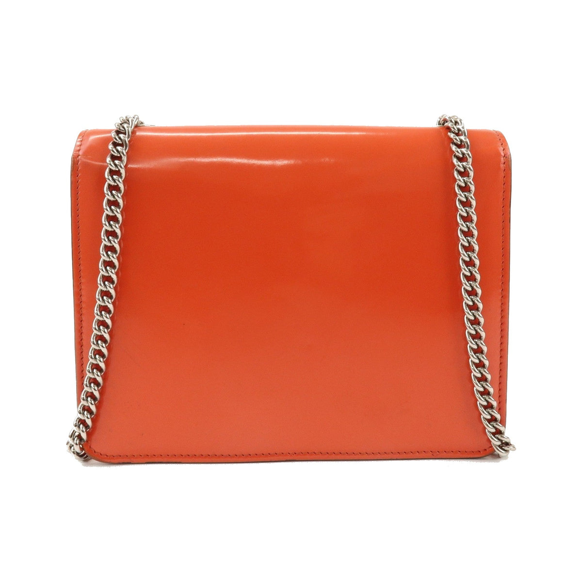 Gucci Interlocking Patent, Orange, Patent Leather, Shoulder Bag
