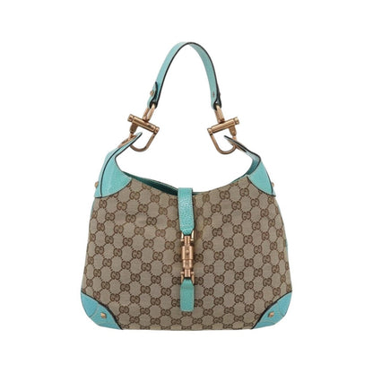 Gucci Jackie Canvas, Brown, Canvas, Handbag
