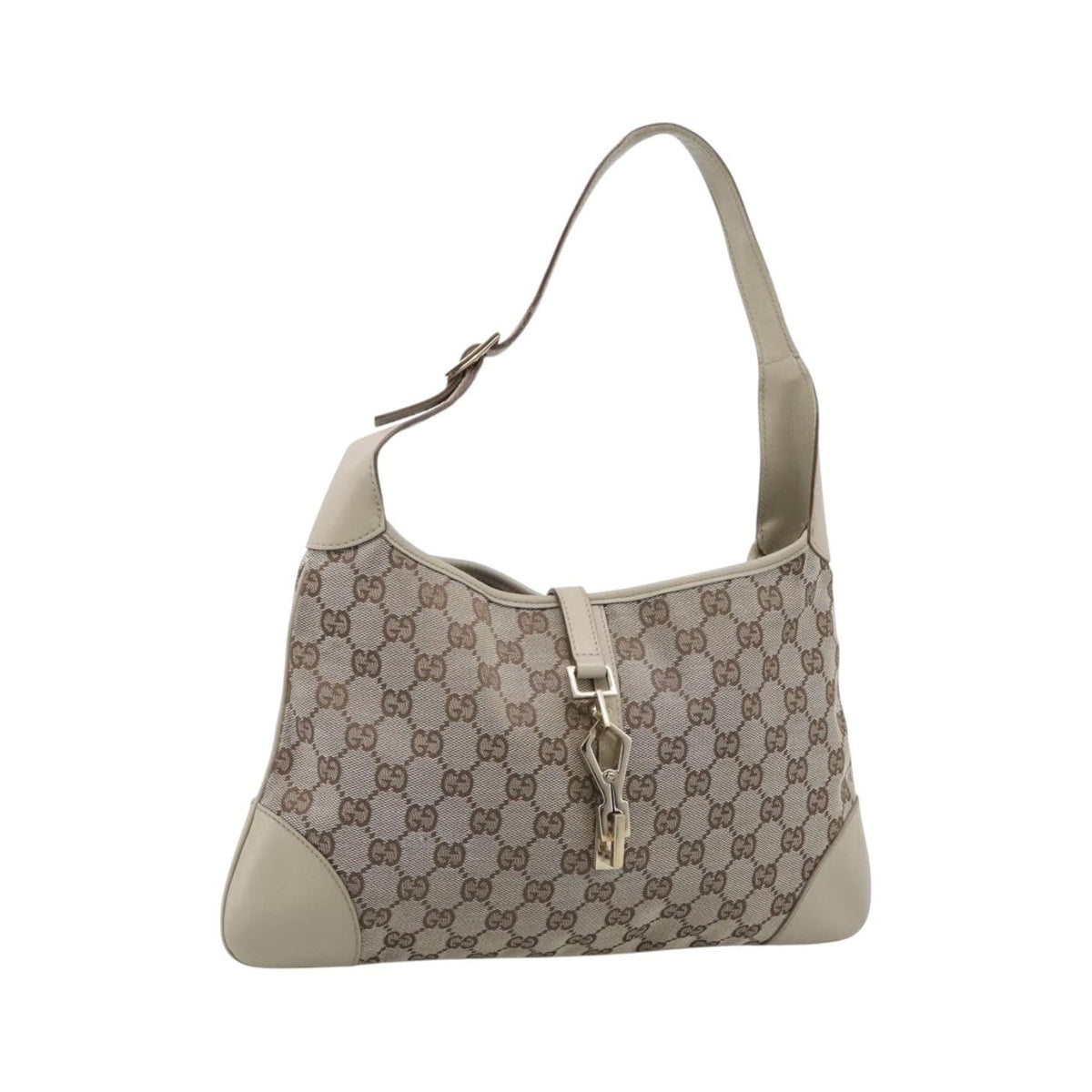 Gucci Jackie GG Canvas, Beige, Canvas, Tote Bag