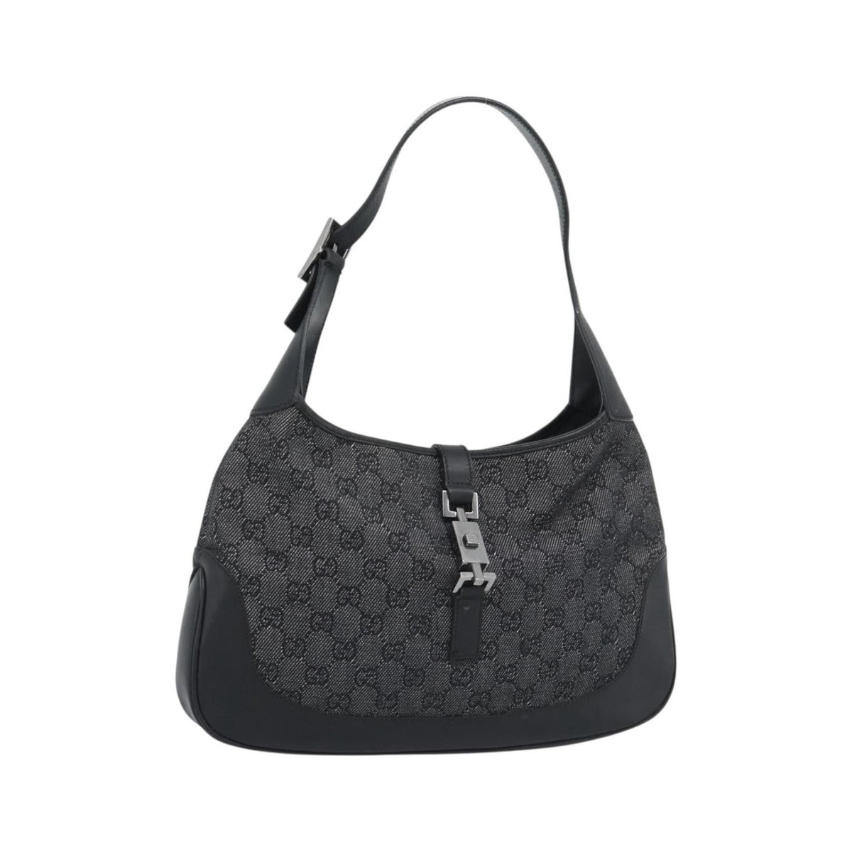 Gucci Jackie GG Canvas and Leather, Black, Canvas, Tote Bag