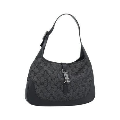 Gucci Jackie GG Canvas and Leather, Black, Canvas, Tote Bag
