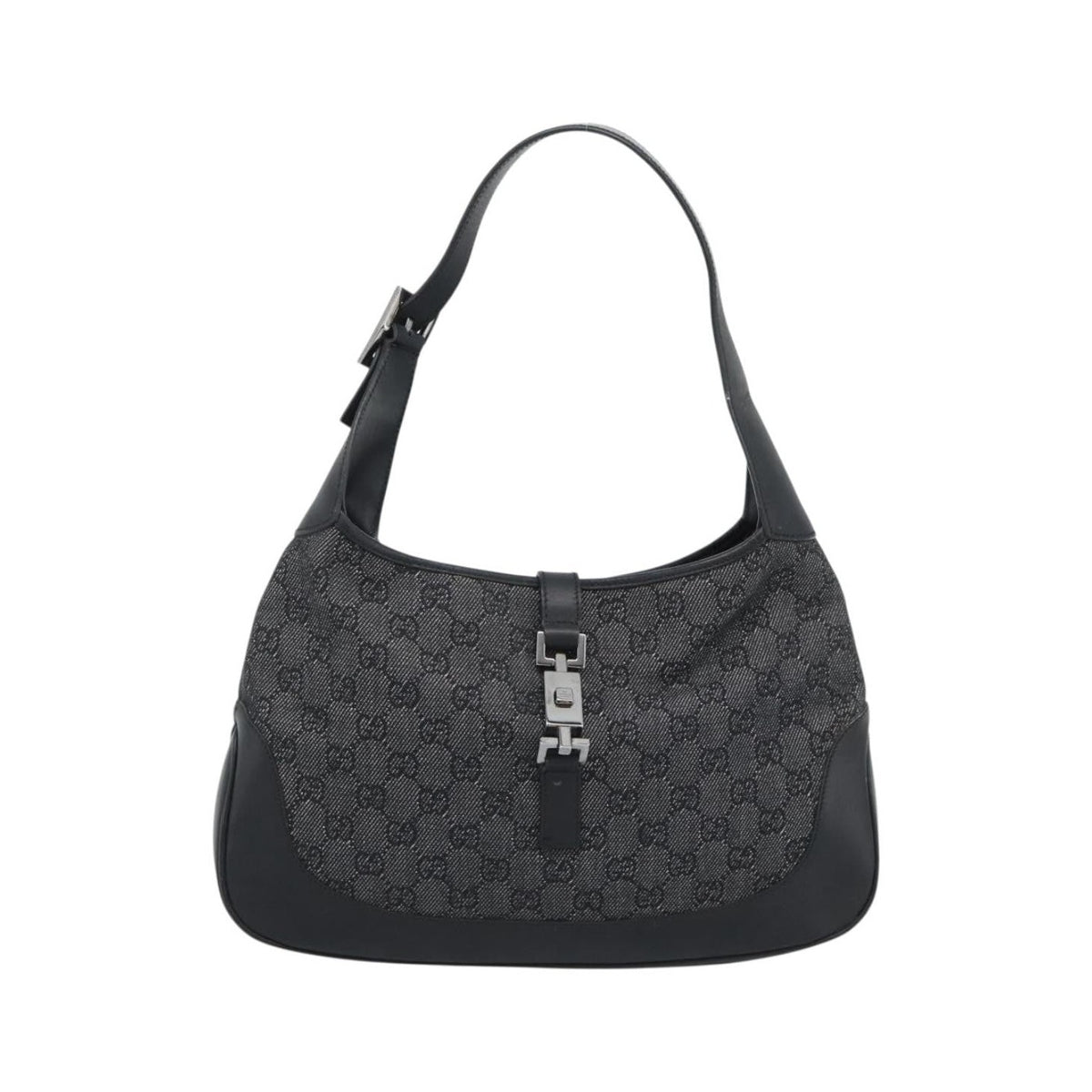Gucci Jackie GG Canvas and Leather, Black, Canvas, Tote Bag