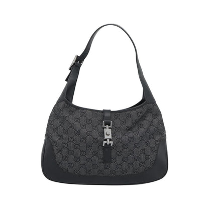 Gucci Jackie GG Canvas and Leather, Black, Canvas, Tote Bag