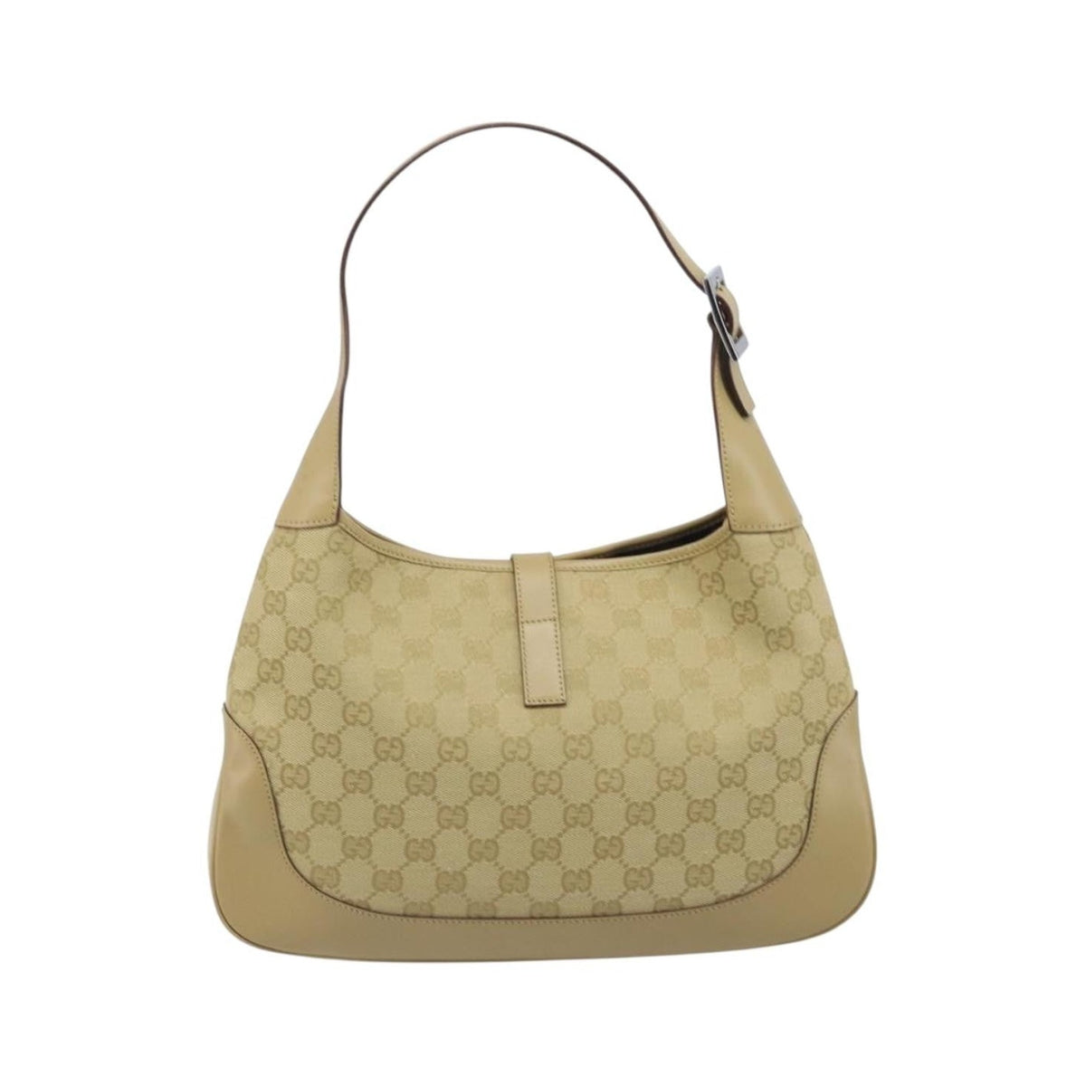 Gucci Jackie GG Canvas and Leather, Beige, Canvas, Tote Bag