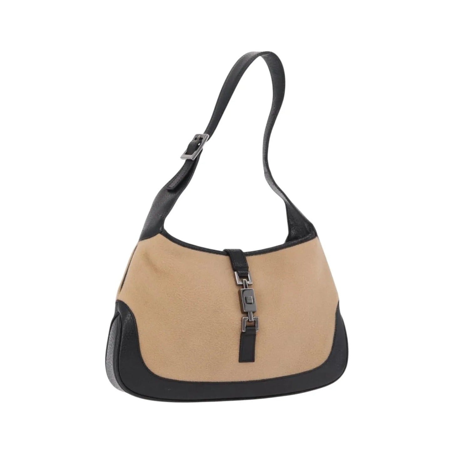 Gucci Jackie Hobo GG Canvas, Beige, Cotton, Shoulder Bag