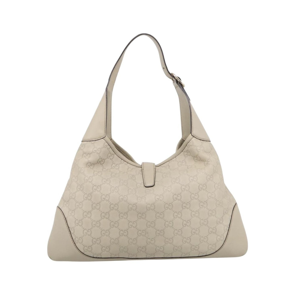 Gucci Jackie Leather, Beige, Canvas, Tote Bag