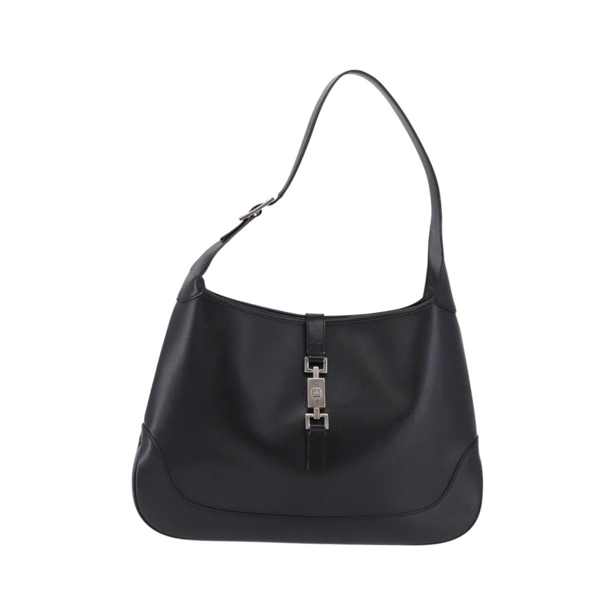 Gucci Jackie O Bouvier Hobo Leather, Black, Leather, Shoulder Bag