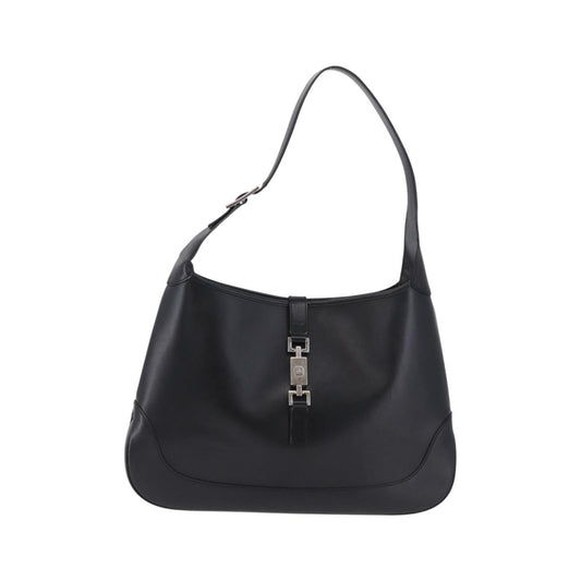 Gucci Jackie O Bouvier Hobo Leather, Black, Leather, Shoulder Bag
