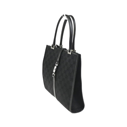 Gucci Jackie Tote GG Canvas and leather, Black, Canvas, Handbag