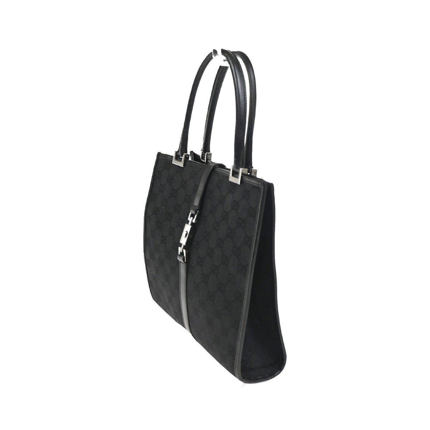 Gucci Jackie Tote GG Canvas and leather, Black, Canvas, Handbag
