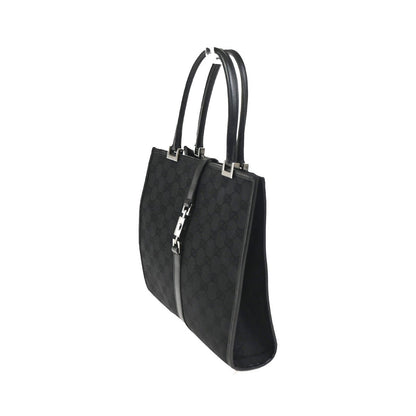 Gucci Jackie Tote GG Canvas and leather, Black, Canvas, Handbag