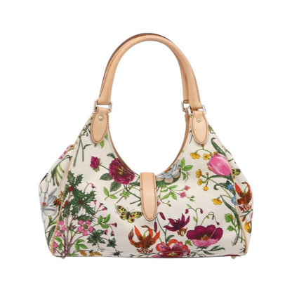 Gucci Joy Bardot Hobo Flora Canvas, Multicolour, Canvas, Handbag