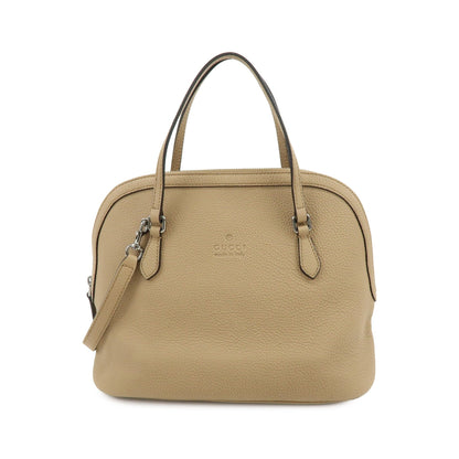 Gucci Lady Dollar Dome Satchel Leather, Beige, Leather, Handbag