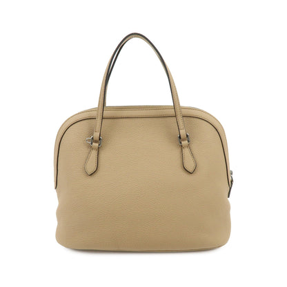 Gucci Lady Dollar Dome Satchel Leather, Beige, Leather, Handbag