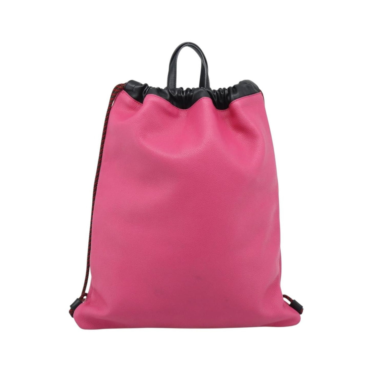 Gucci Logo Drawstring Printed Leather, Pink, Leather, Backpack