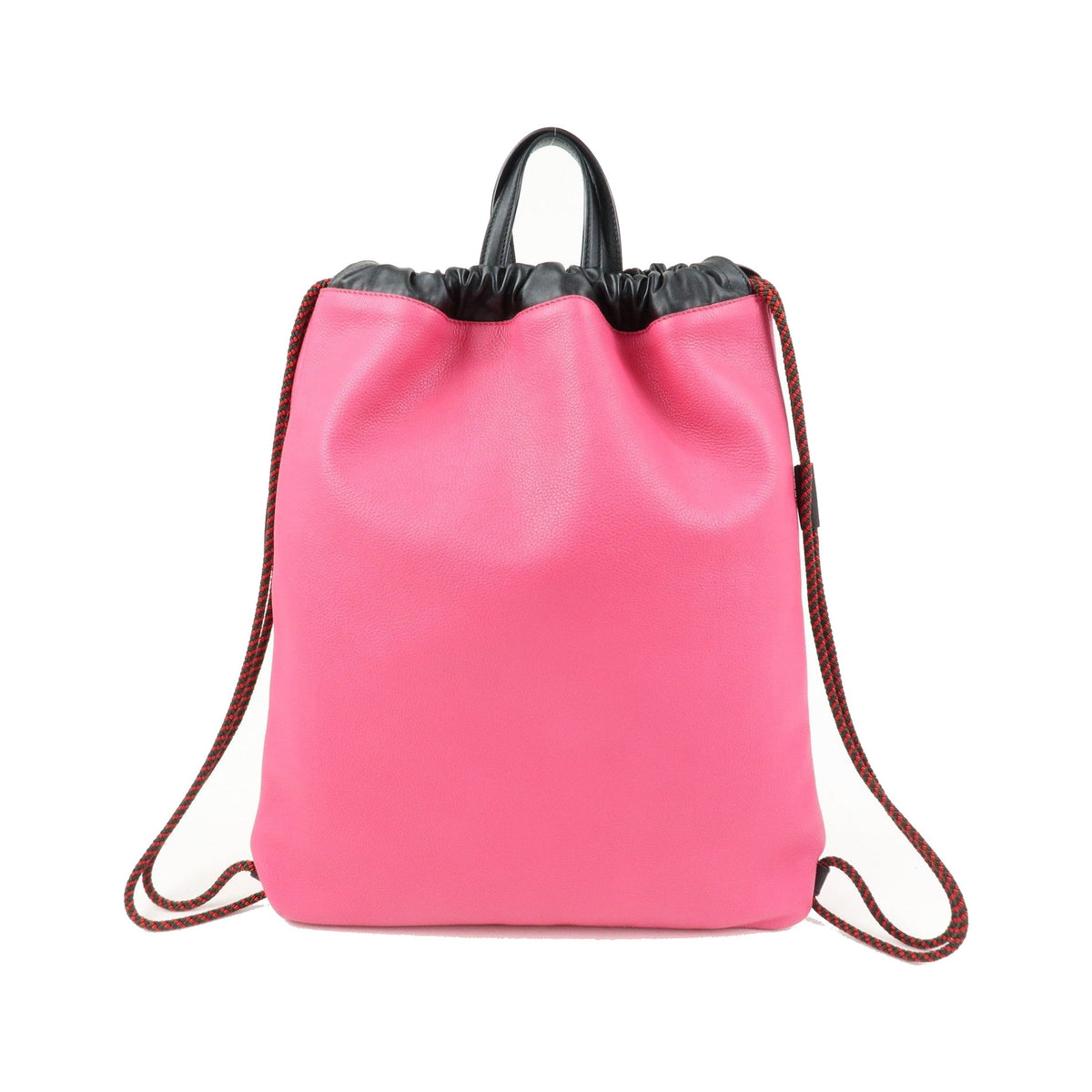 Gucci Logo Drawstring Printed Leather, Pink, Leather, Backpack
