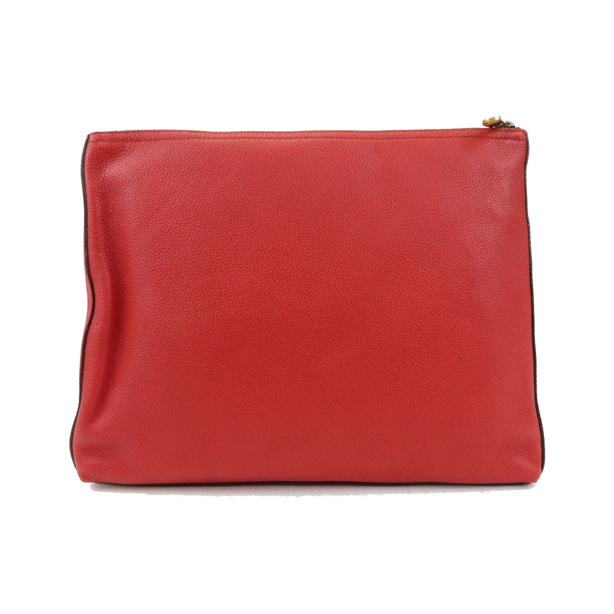 Gucci Logo Portfolio Printed Leather, Red, Leather, Clutch