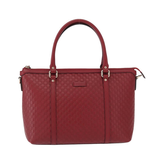 Gucci Margaux Microguccissima Leather, Red, Leather, Tote Bag