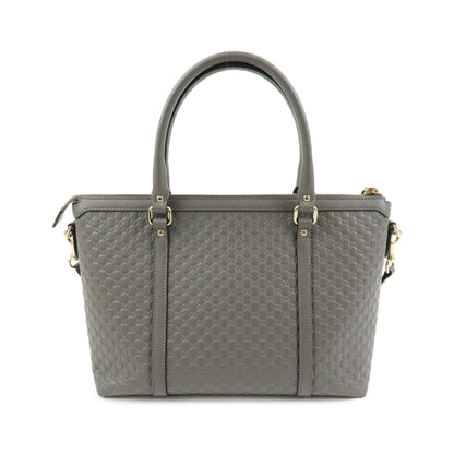 Gucci Margaux Microguccissima Leather, Gray, Leather, Tote Bag