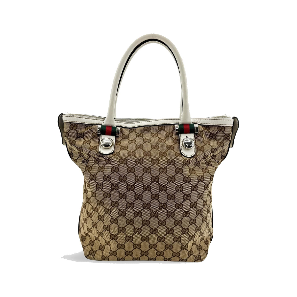 Gucci Match Ball GG Canvas, Brown, Canvas, Tote Bag