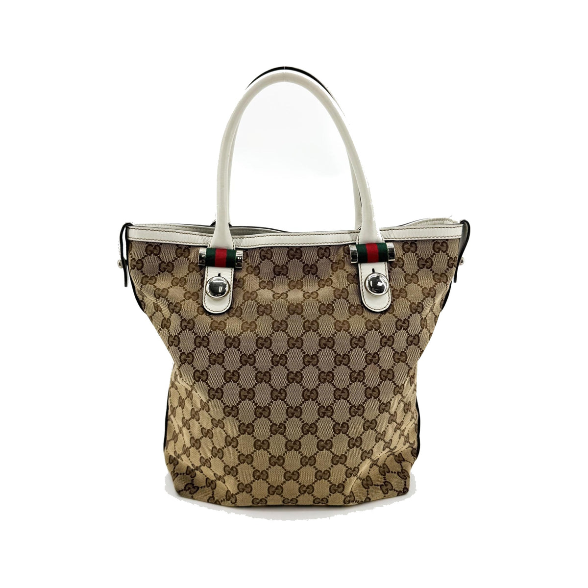 Gucci Match Ball GG Canvas, Brown, Canvas, Tote Bag