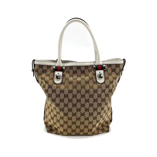 Gucci Match Ball GG Canvas, Brown, Canvas, Tote Bag