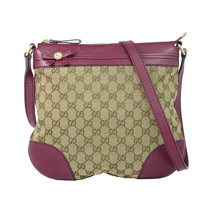 Gucci Mayfair Messenger GG Canvas and Leather, Beige, Canvas, Shoulder Bag