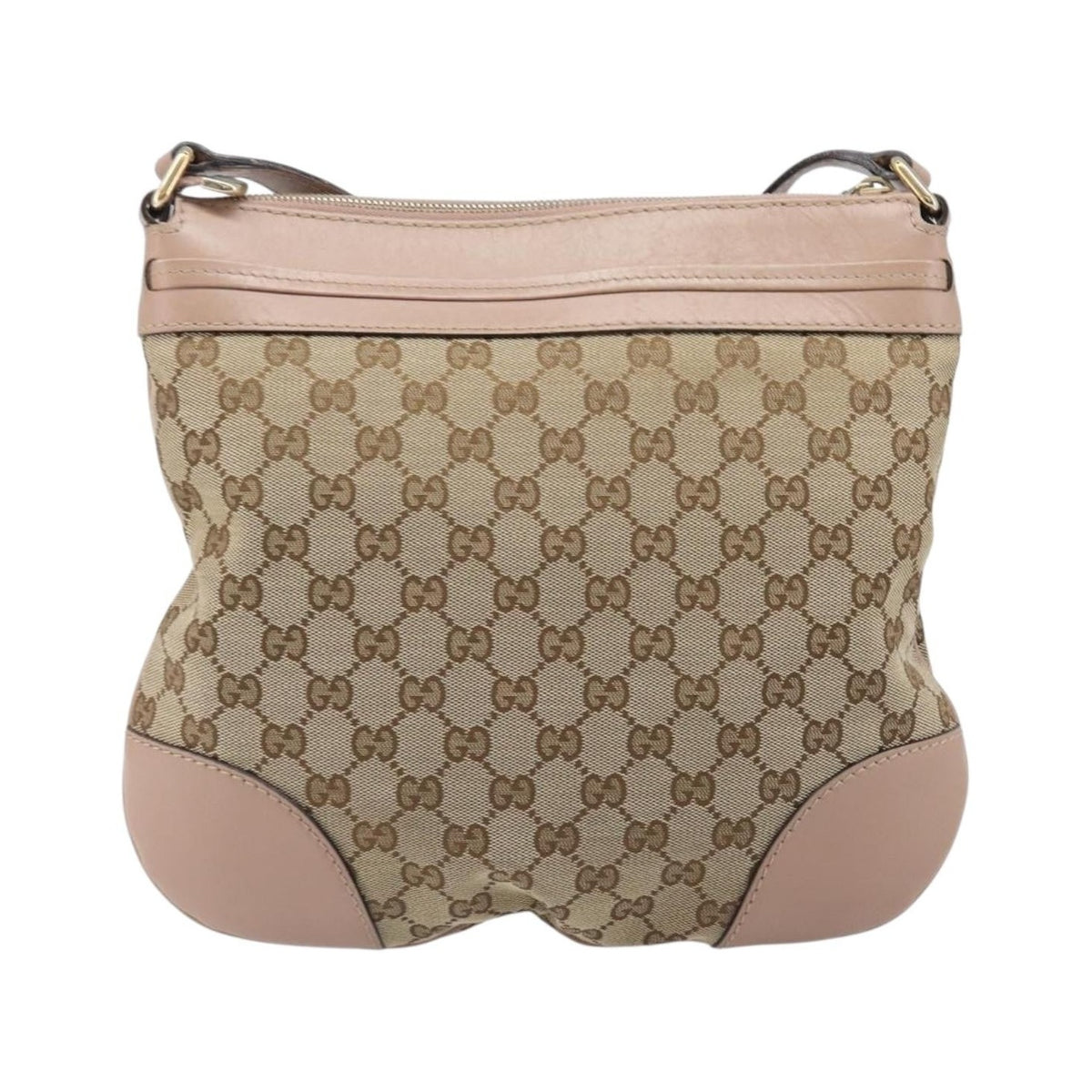 Gucci Mayfair Messenger GG Canvas and Leather, Beige, Canvas, Shoulder Bag