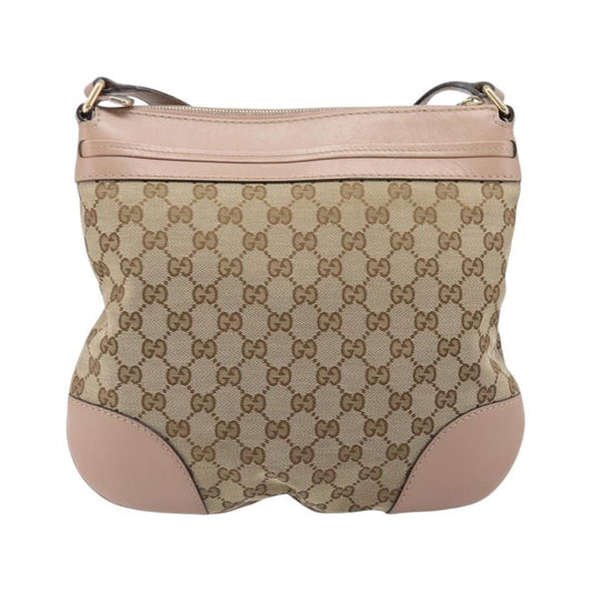 Gucci Mayfair Messenger GG Canvas and Leather, Beige, Canvas, Shoulder Bag