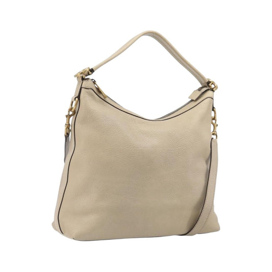 Gucci Miss GG Hobo Leather, Beige, Leather, Shoulder Bag
