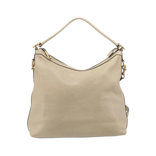 Gucci Miss GG Hobo Leather, Beige, Leather, Shoulder Bag