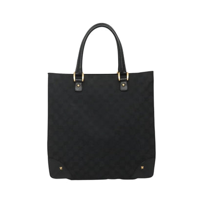 Gucci Nailhead Tote GG Canvas, Black, Canvas, Tote Bag
