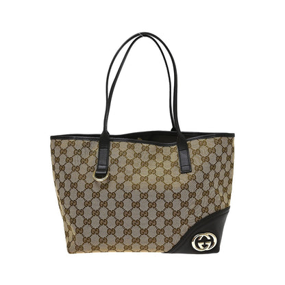 Gucci New Britt Tote GG Canvas and leather, Beige, Canvas, Tote Bag