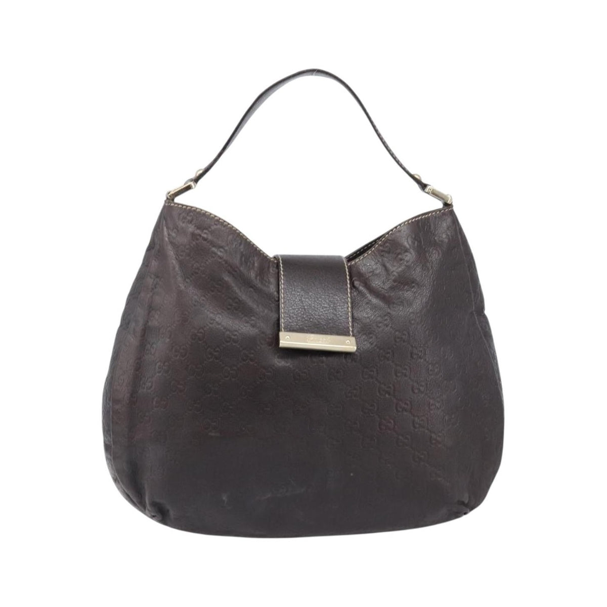 Gucci New Ladies Web Hobo Guccissima Leather, Brown, Leather, Shoulder Bag