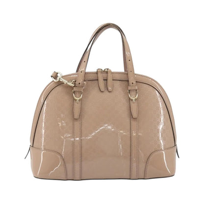 Gucci Nice Top Handle Microguccissima Patent, Beige, Patent Leather, Handbag