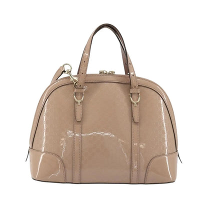 Gucci Nice Top Handle Microguccissima Patent, Beige, Patent Leather, Handbag