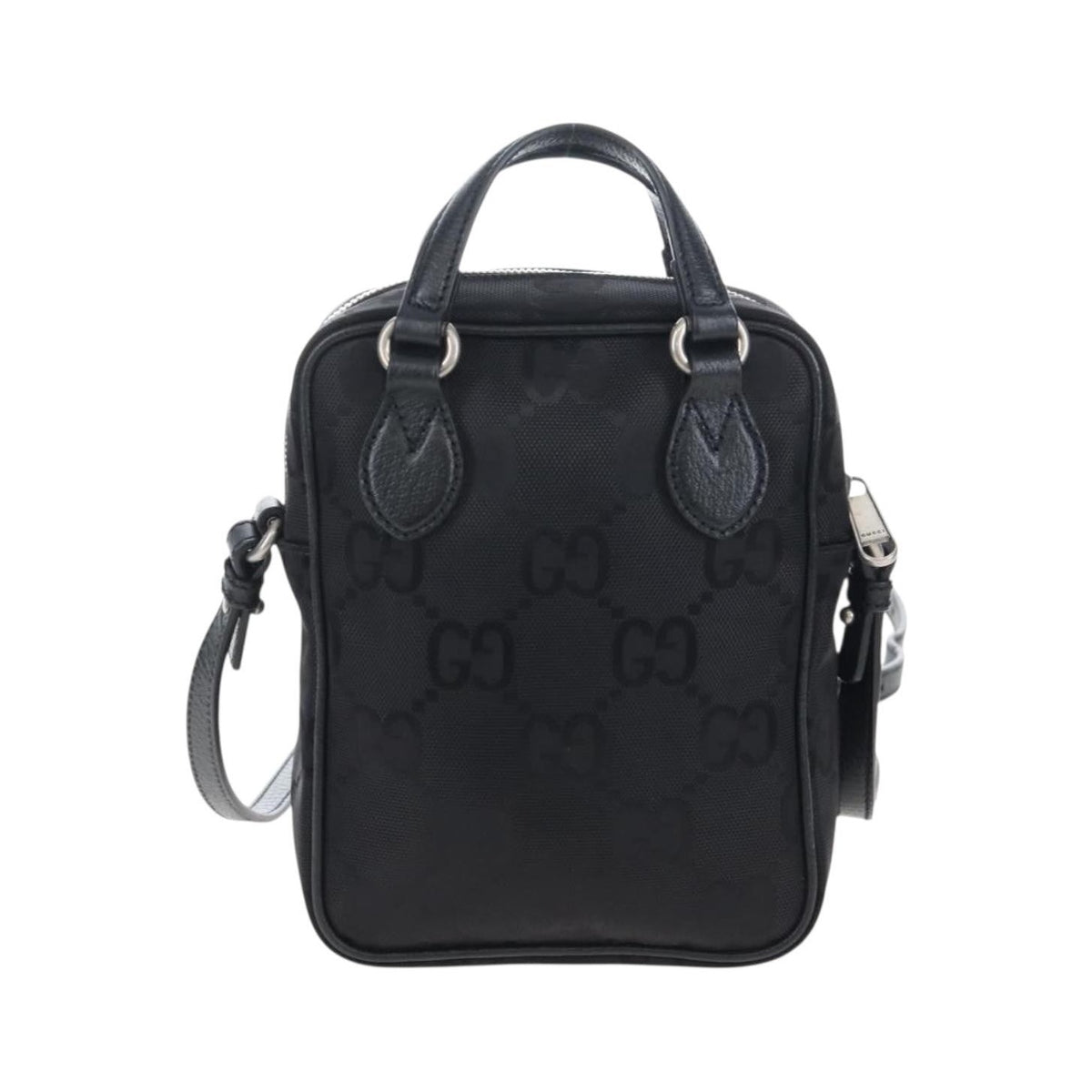 Gucci Off the Grid Messenger GG Econyl, Black, Canvas, Handbag