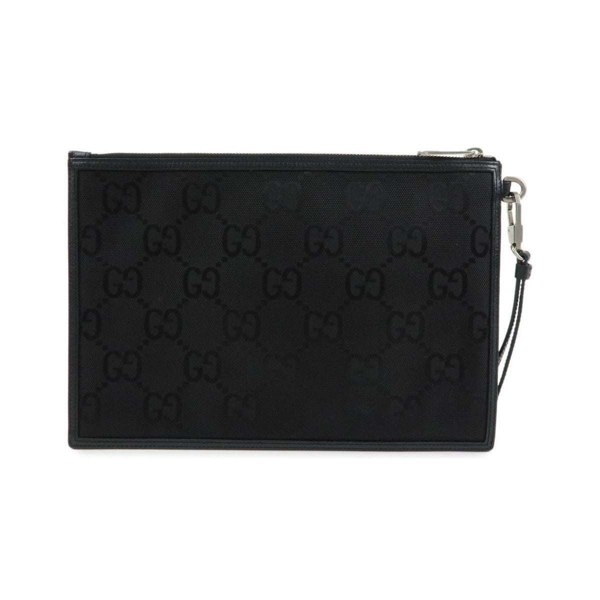 Gucci Off The Grid Zip GG Econyl, Black, Nylon, Clutch
