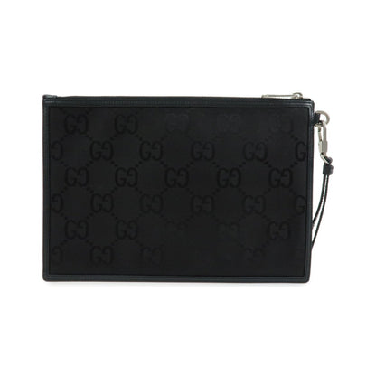 Gucci Off The Grid Zip GG Econyl, Black, Nylon, Clutch
