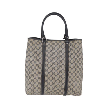 Gucci Open Tote GG Canvas and Leather, Navy, Canvas, Handbag