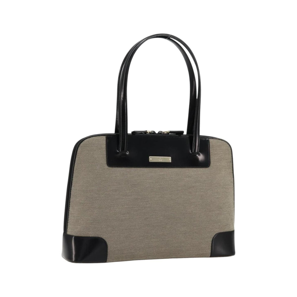 Gucci Open Tote GG Canvas and Leather, Beige, Canvas, Handbag