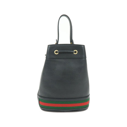 Gucci Ophidia Bucket Leather, Black, Leather, Handbag